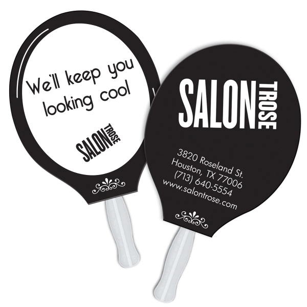 Tennis racquet digital sandwich fan, material high density 14pt. white poster... from ASI 67620 Lion Circle Corp / Lion/Circle