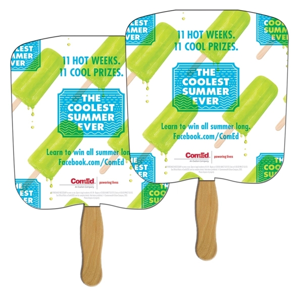 Bread Slice digital sandwich fan, material high density 14pt. white poster... from ASI 67620 Lion Circle Corp / Lion/Circle