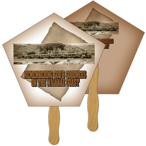 Church shape fast fan with wooden stick.... from ASI 67620 Lion Circle Corp / Lion/Circle