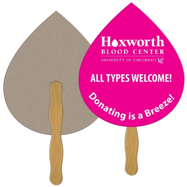 Tear drop shape recycled stock fan.... from ASI 67620 Lion Circle Corp / Lion/Circle