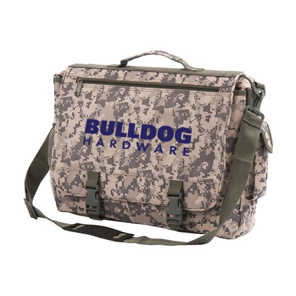 Deluxe digital camouflage print portfolio style briefcase messenger bag.... from ASI 31517 Admart Products / Admart Line