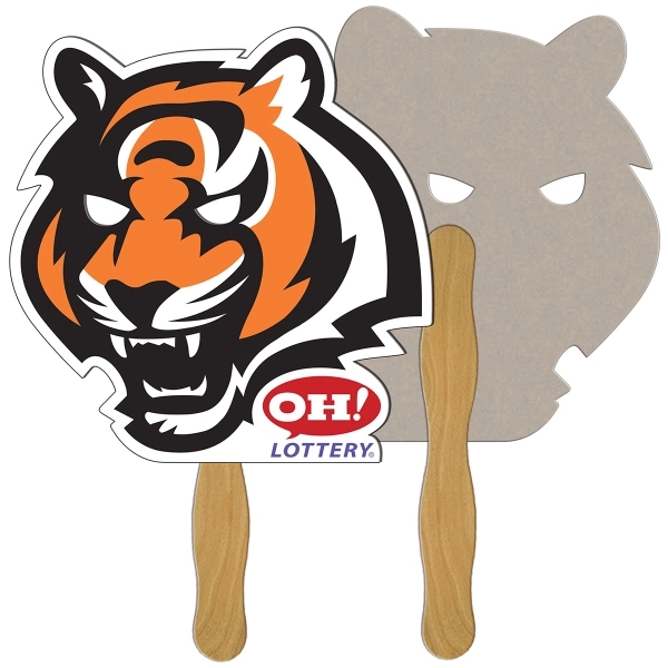 Tiger shaped fan is laminated on front with a high gloss... from ASI 67620 Lion Circle Corp / Lion/Circle
