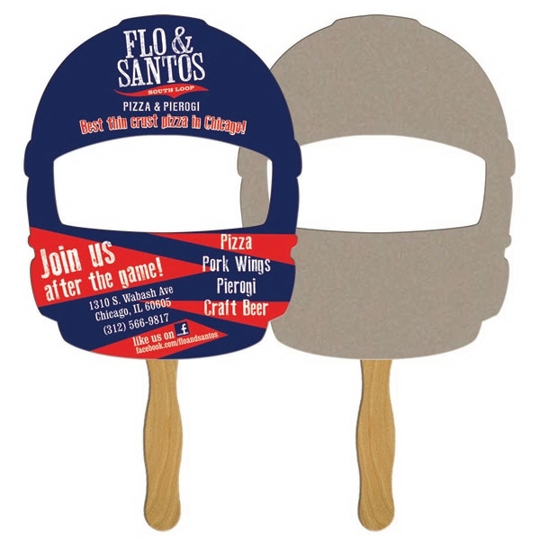 Sports helmet shaped fan is laminated on front with a high... from ASI 67620 Lion Circle Corp / Lion/Circle
