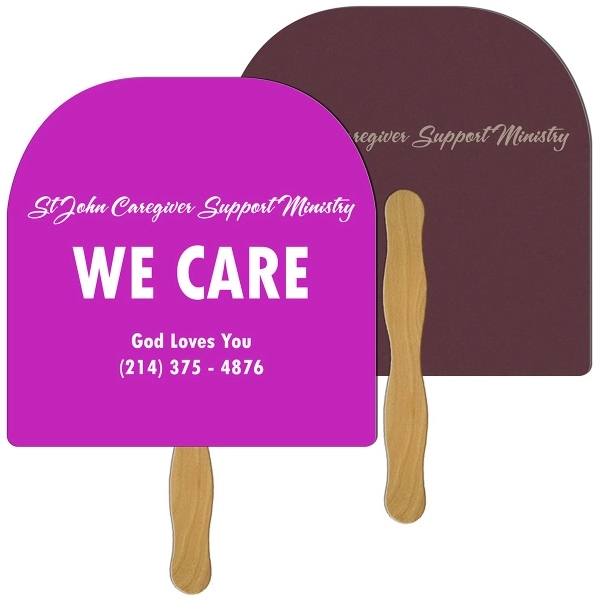 Round top shape recycled stock fan.... from ASI 67620 Lion Circle Corp / Lion/Circle