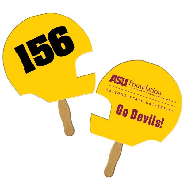 Helmet shape auction fan with hidden wooden stick.... from ASI 67620 Lion Circle Corp / Lion/Circle