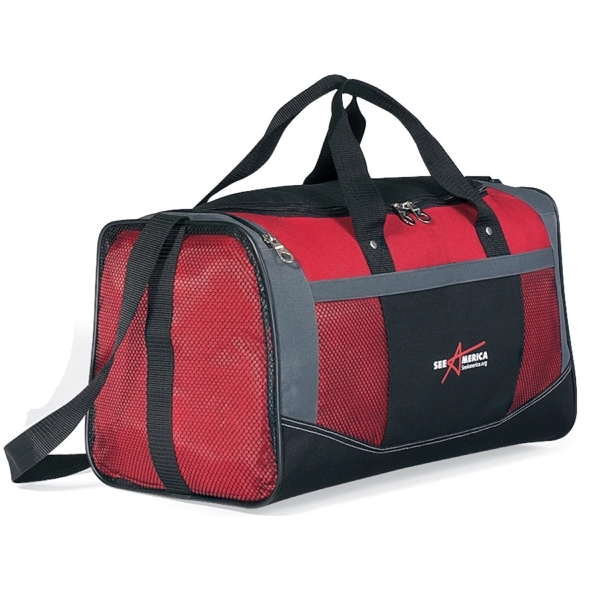 Polyester sport bag with side and front mesh pockets.... from ASI 56070 Gemline / Gemline®