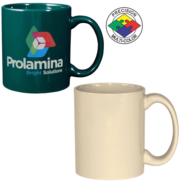 Stoneware mug with c-shaped handle. Spot color. A huge variety of... from ASI 80093 Pyrographics / Pyrographics Line
