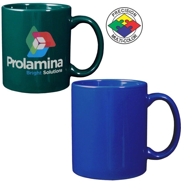 Stoneware mug with c-shaped handle. Spot color. A huge variety of... from ASI 80093 Pyrographics / Pyrographics Line