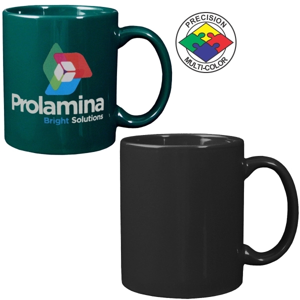 Stoneware mug with c-shaped handle. Spot color. A huge variety of... from ASI 80093 Pyrographics / Pyrographics Line