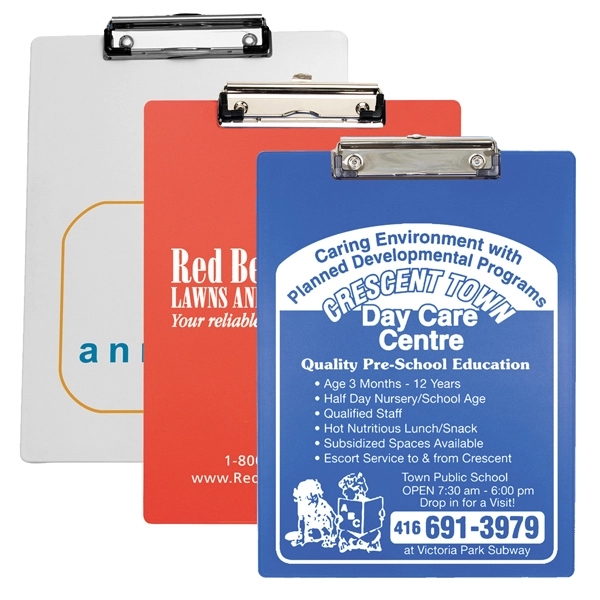 9" x 12" letter size polystyrene plastic clipboard with metal clip.... from ASI 62660 Innovation Line