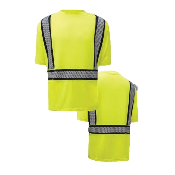 Snag proof short sleeve work shirt with reflective tape. Moisture wicking,... from ASI 58492 GSS Safety LLC / GSS Safety