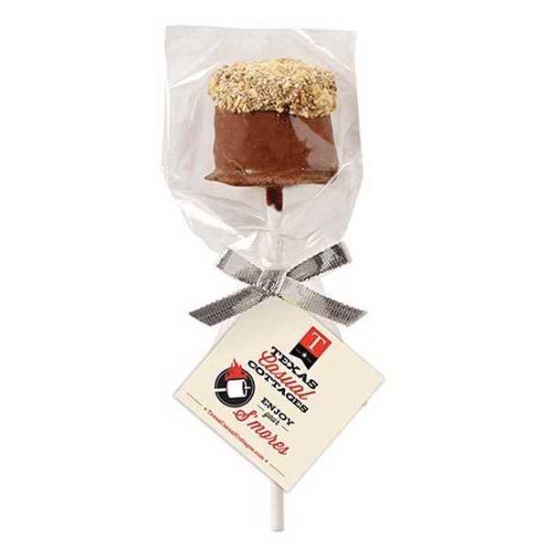 Chocolate covered marshmallow pop that's topped with crushed graham cracker.... from ASI 71685 Midnite Snax®