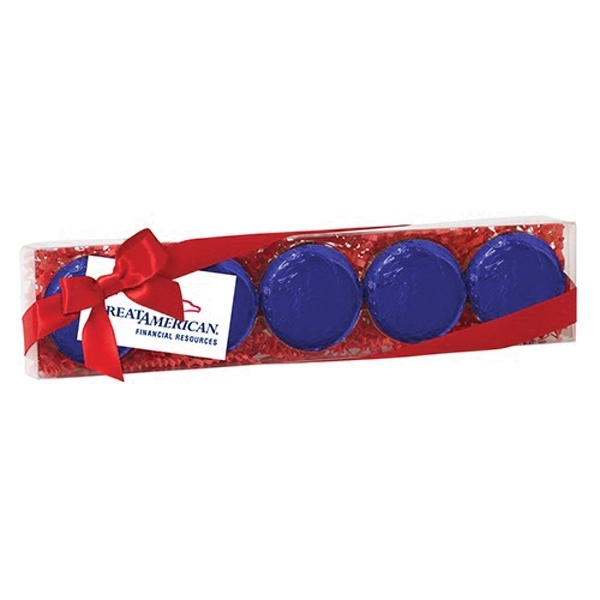 Five pack of chocolate covered Oreos® with your choice of colored... from ASI 71685 Midnite Snax®