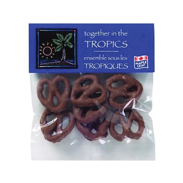 Header bag filled with 2 oz. chocolate covered peanuts... from ASI 71685 Midnite Snax®