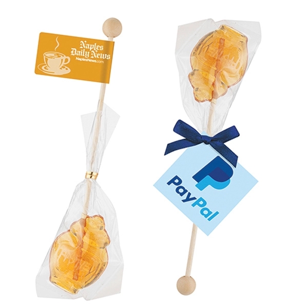 Hot beverage sweetener with pure honey and a four color process... from ASI 71685 Midnite Snax®