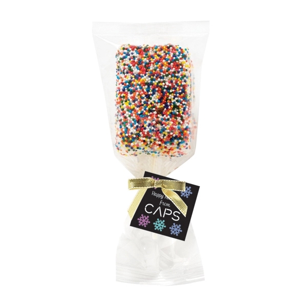 3" x 7.5" Krispy treats drenched in milk or white chocolate... from ASI 71685 Midnite Snax®