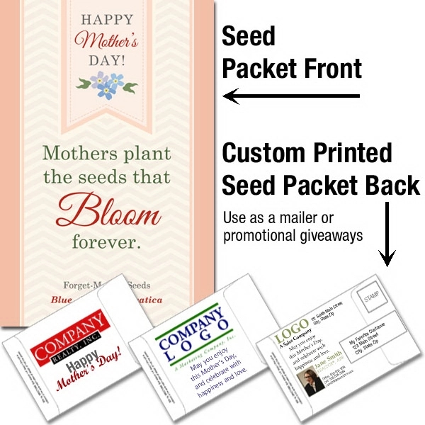 Mother's Day Mailable Seed Packet - Custom Printed Back... from ASI 46719 Corner Lot Marketing Inc / CLMPromotions
