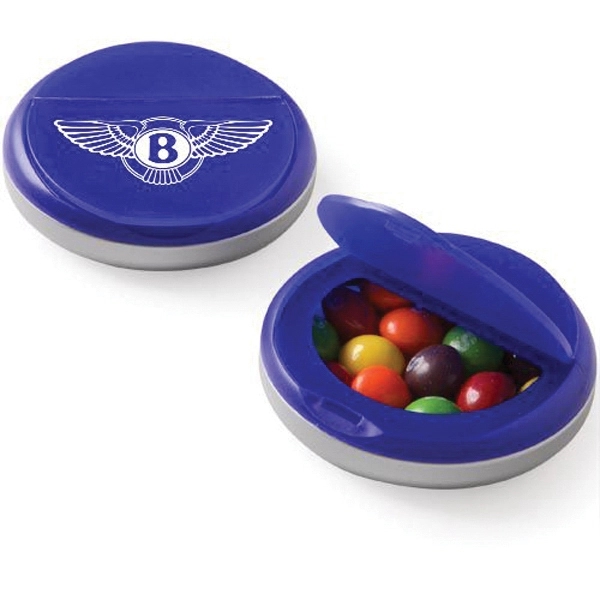 Snap-top candy case filled with fruit flavored Skittles® candies... from ASI 71685 Midnite Snax®