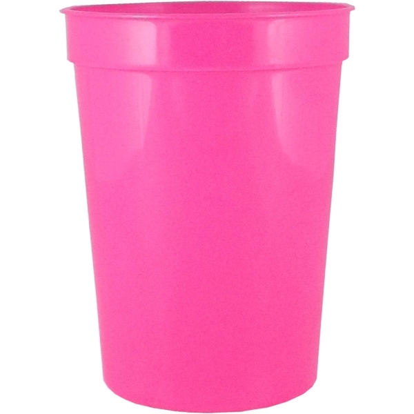 Durable 12 oz. smooth wall plastic stadium cup, perfect for events... from ASI 67075 Leprechaun Promotions, LLC / Leprechaun Promotions