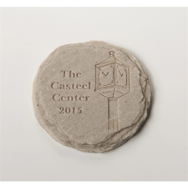 Round slate coaster. 4" dia. x .25". Made in USA.... from ASI 89860 StoneyCreek / StoneyCreek®