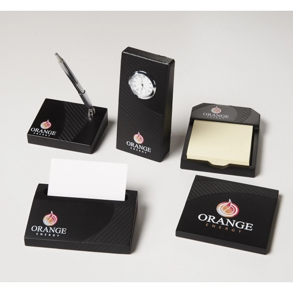 Carbon fiber pen holder, 3.5" x 2.75" x .875".... from ASI 89860 StoneyCreek / StoneyCreek®