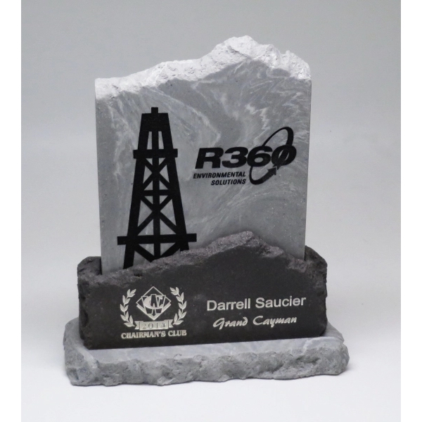 Large award on a base with rough edge design, 7 1/4"... from ASI 89860 StoneyCreek / StoneyCreek®