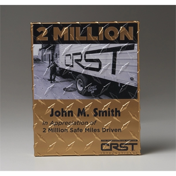 Large diamond plate award, 8" x 10". Made in the USA.... from ASI 89860 StoneyCreek / StoneyCreek®