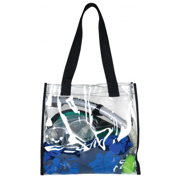 Clear vinyl tote bag measuring 12" x 12" x 6".... from ASI 31978 Admanline
