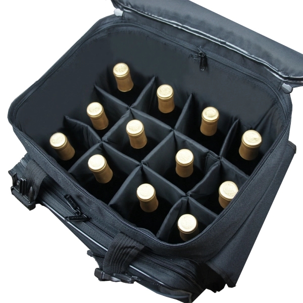 Bottle Cooler made of 600 Denier Polyester with tech dot trim.... from ASI 57702 GoodHopeBags, Inc.