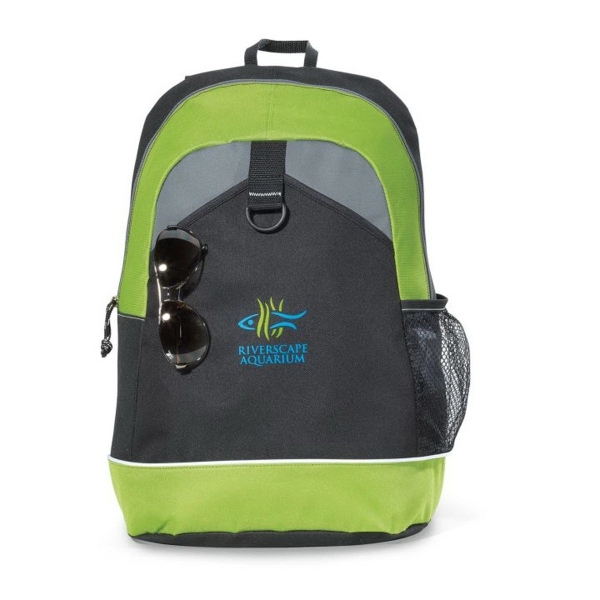 Polyester backpack with top grab handle and side mesh water bottle... from ASI 56070 Gemline / Gemline®