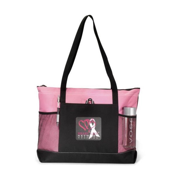 Zippered tote bag with mesh pockets and 29.5" shoulder straps.... from ASI 56070 Gemline / Gemline®