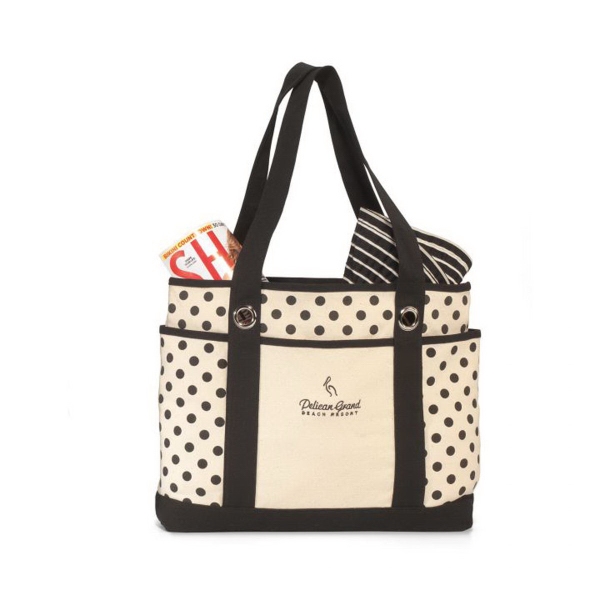 Preppy polka dot fashion tote bag.... from ASI 56070 Gemline / Gemline®