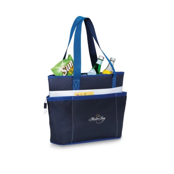 Polyester insulated tote with 32" shoulder straps, 30 can capacity and... from ASI 56070 Gemline / Gemline®