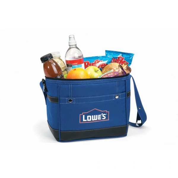 12-bottle/18-can polyester cooler with collapsible removable 12-bottle divider.... from ASI 56070 Gemline / Gemline®
