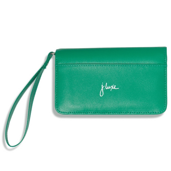 Simulated leather wristlet wallet with front pocket.... from ASI 56070 Gemline / Gemline®