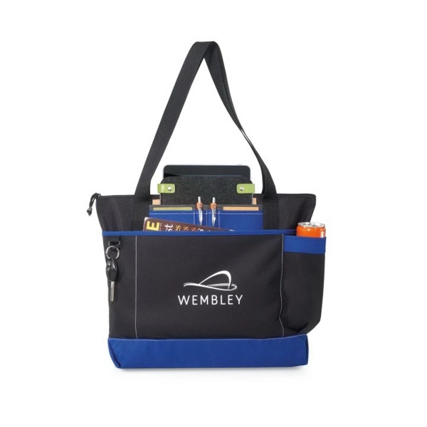 Business tote bag with front pocket sized to fit a tablet... from ASI 56070 Gemline / Gemline®