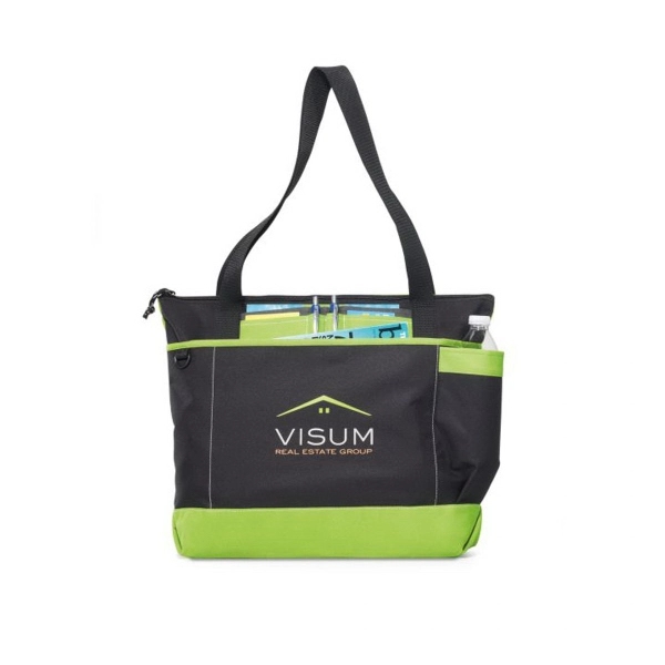 Business tote bag with front pocket sized to fit a tablet... from ASI 56070 Gemline / Gemline®