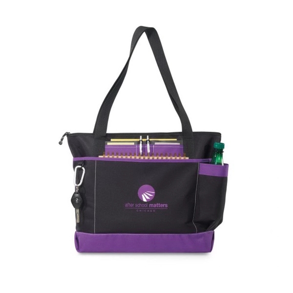 Business tote bag with front pocket sized to fit a tablet... from ASI 56070 Gemline / Gemline®