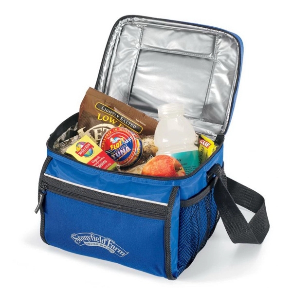 Junior cooler with a 12-can capacity and side mesh pocket.... from ASI 56070 Gemline / Gemline®