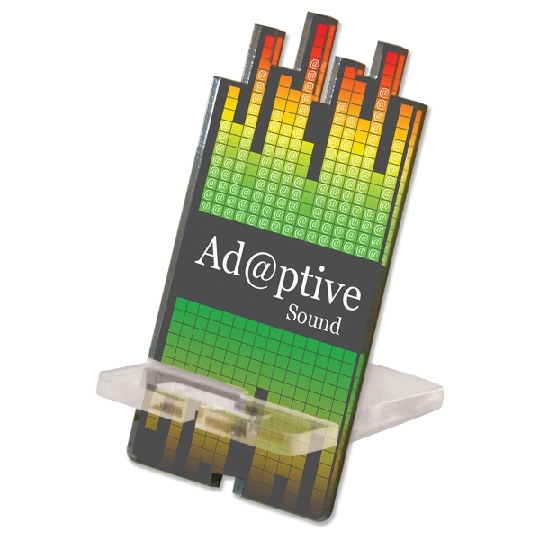 Acrylic smart phone desk stand with full color digital print.... from ASI 72521 Morris Magnets / Laser Cuts