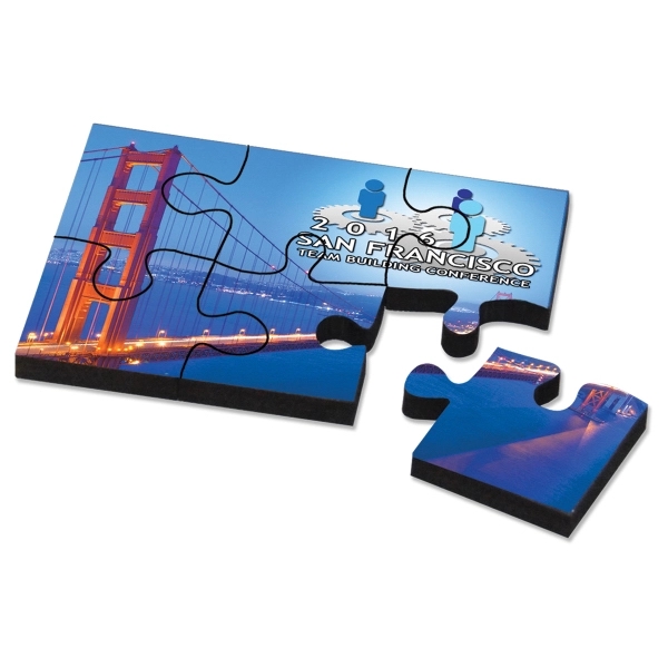 1/4" Thick wood puzzle with black vinyl backing.... from ASI 72521 Morris Magnets / Laser Cuts