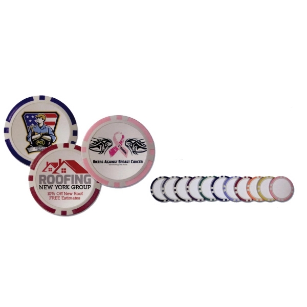 Premium Direct Print Poker Chips.... from ASI 63500 Jomar Industries Inc / Poker Chip The Tee Line