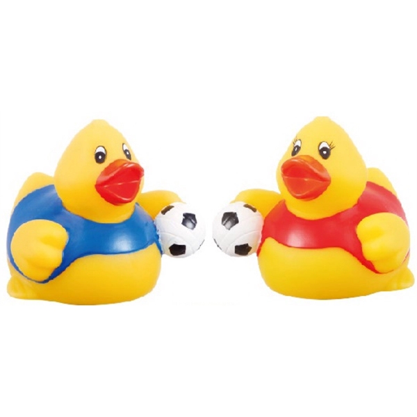 Rubber Soccer Player Duck Balanced and Weighted for Floating... from ASI 31977 Adline Industries Inc