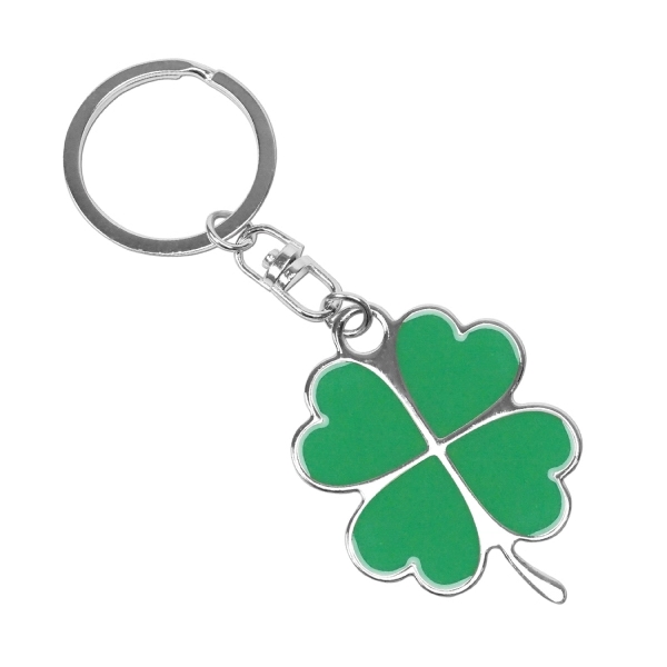 Four leaf clover metal keychain.... from ASI 31517 Admart Products / Admart Line