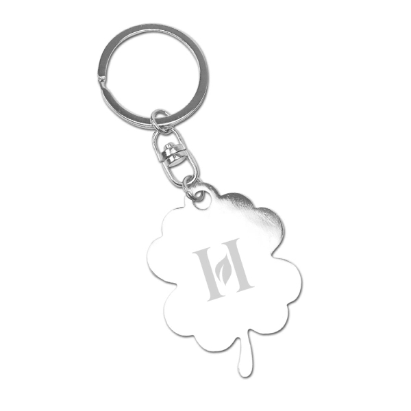 Four leaf clover metal keychain.... from ASI 31517 Admart Products / Admart Line