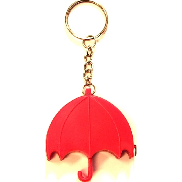 Umbrella shape tape measure with key chain.... from ASI 74585 Nu Promo International / Nu Promo Line
