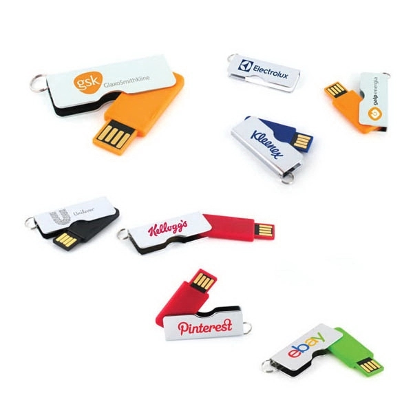 Mini 2.0 USB flash drive made of plastic and aluminum with... from ASI 37218 Athena Promo (tm)