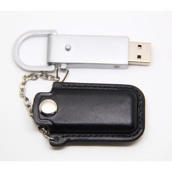 Leather Sleeve USB flash Drive 2.0 + Free silkscreen 1C/1 side... from ASI 37218 Athena Promo (tm)