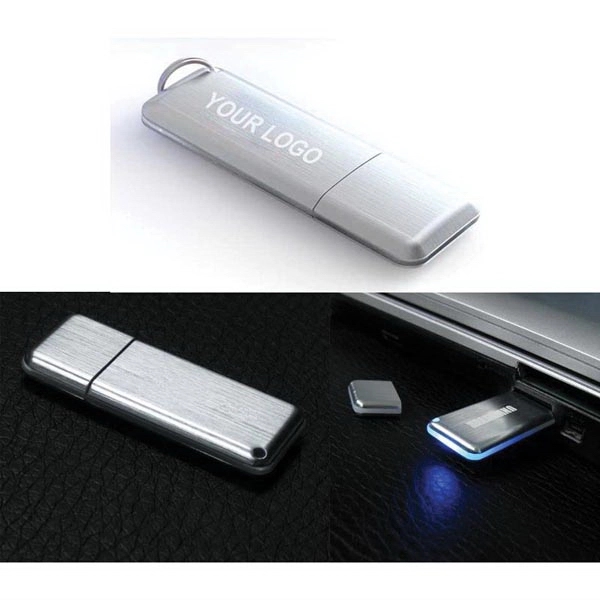Lightup edge slim metal 2.0 USB flash drive... from ASI 37218 Athena Promo (tm)