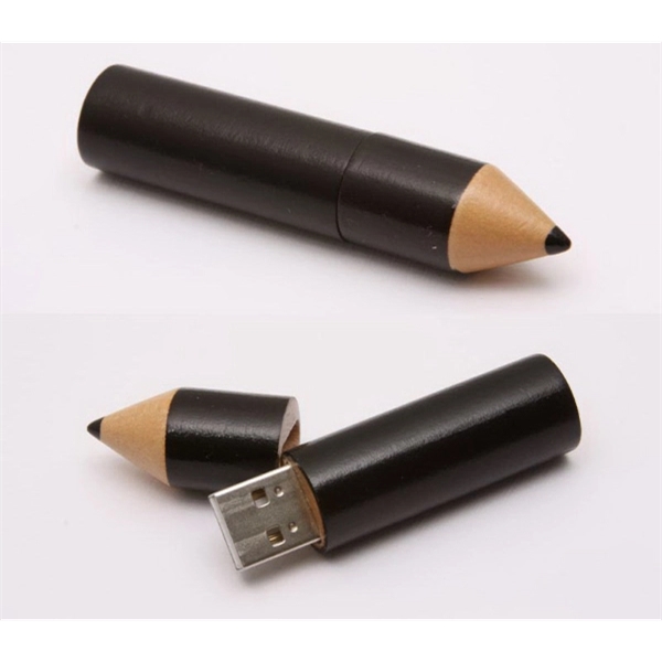 Wooden Pencil USB Flash Drive made of wood and shaped like... from ASI 37218 Athena Promo (tm)